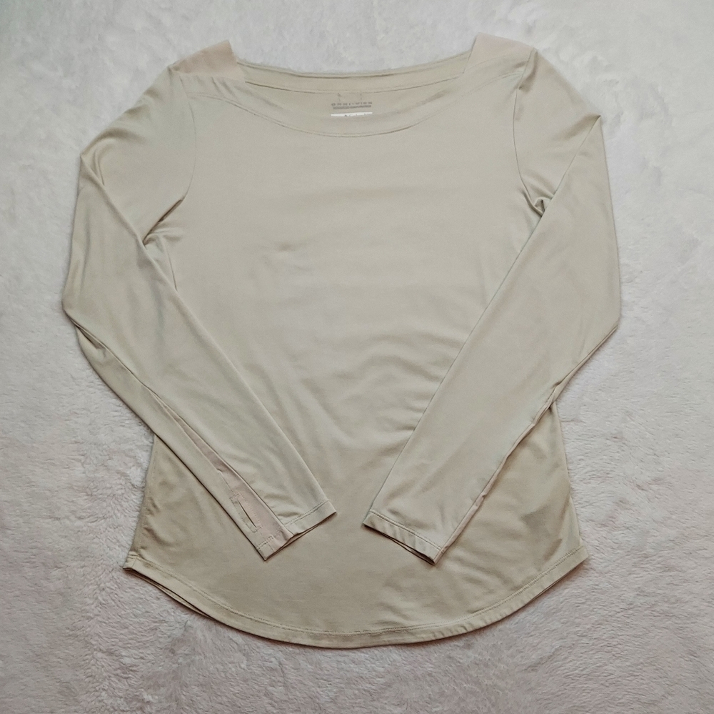 Columbia Cream Omni-Wick Long Sleeve Boatneck Shirt Size M